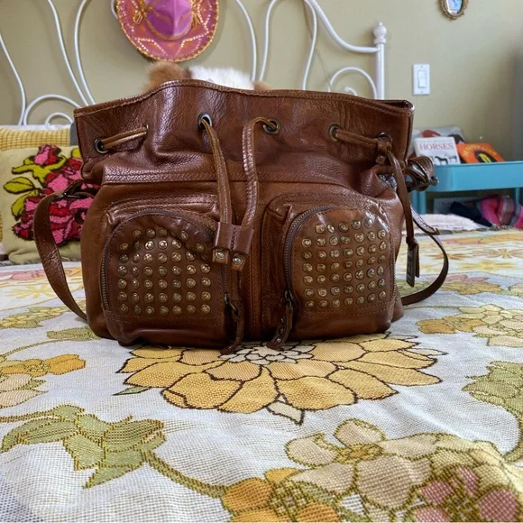 FRYE Brooke Studded Crossbody Drawstring Bag - Picture 8 of 14